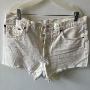 Agolde Off-White Jean Shorts